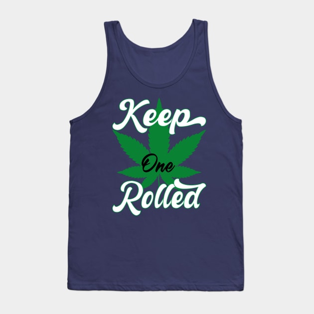 Keep One Rolled Tank Top by HassibDesign